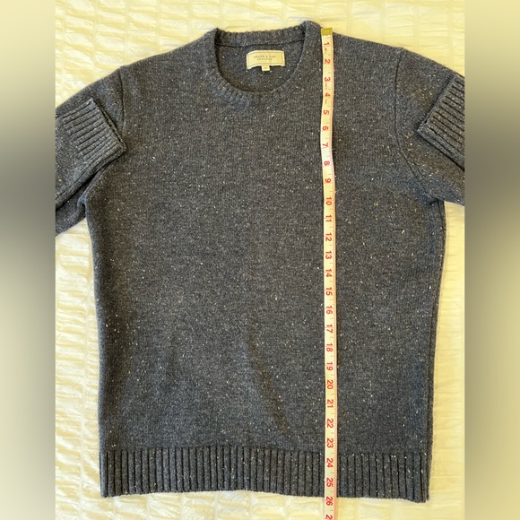 Men’s Frank & Oak Sweater with Elbow Patches | Navy Blue | Medium - Picture 4 of 6